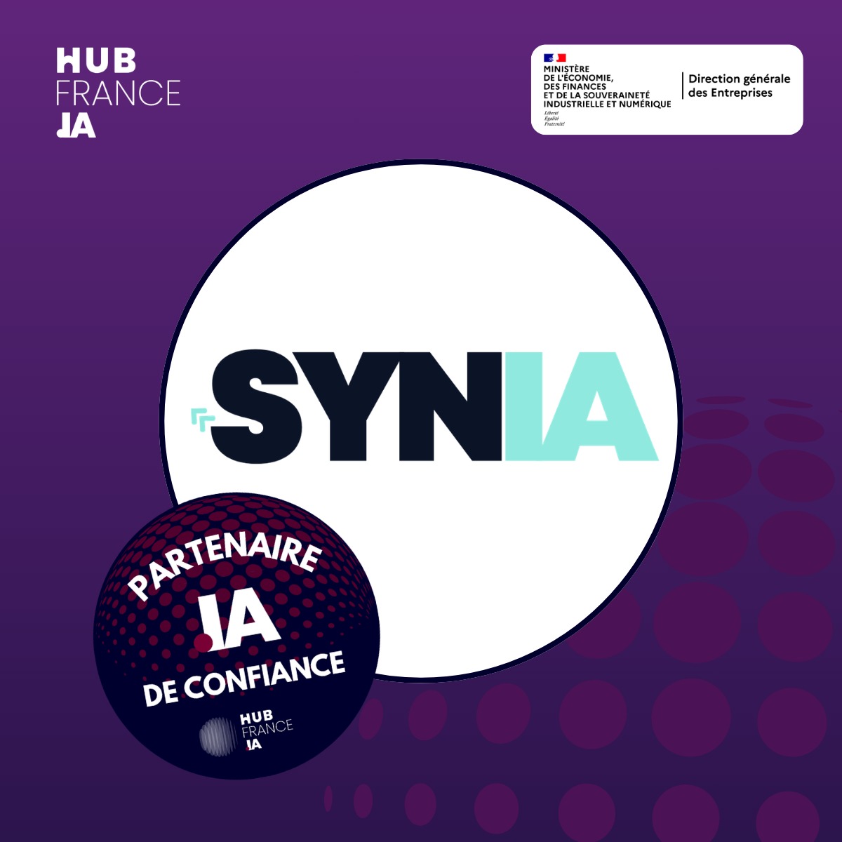 SYNIA - Partenaire IA de Confiance 2026 Hub France IA